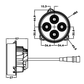 Crawer 60° Round LED Recessed Work Light for Steyr - CR-1031-ZA4001