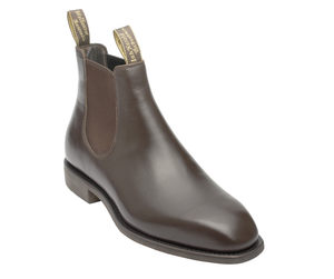 Harold Grazier Cork Rubber Sole Chocolate Chelsea Boots
