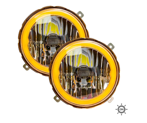 Crawer Round LED Headlights with Angel Eyes Position Light Fendt - CR-3035s