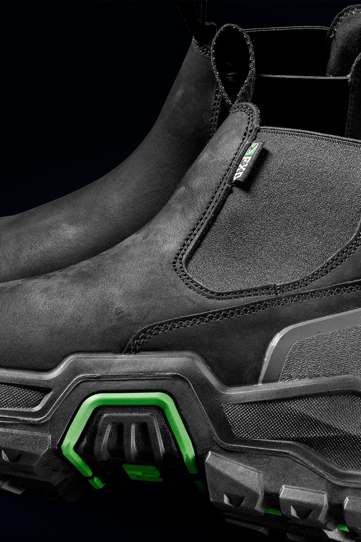 FXD DURA.X3 black slip on work boot rear view