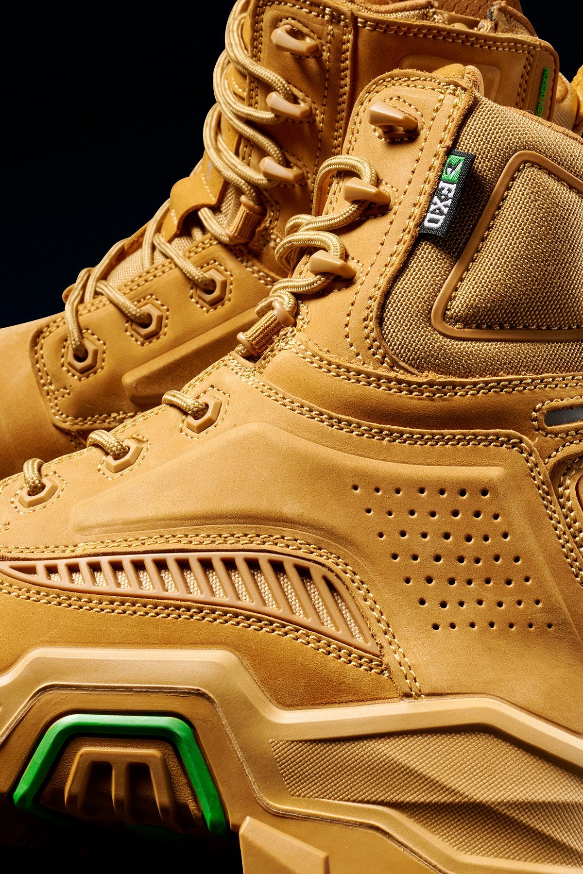 FXD DURA.X1 Wheat Nitrocore high cut work boot rear view